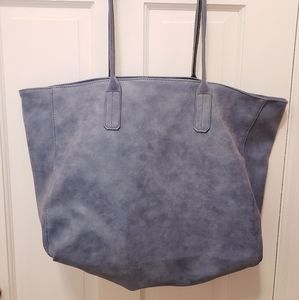 Saks faux suede tote bag